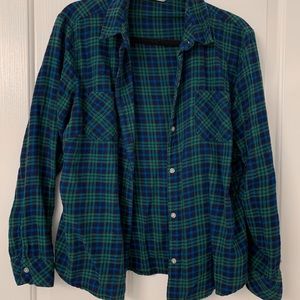 Blue green flannel